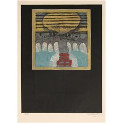 Arun Bose, Abstract, Indian Aquatint Etching