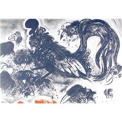 Robert Beauchamp, Crows, Lithograph