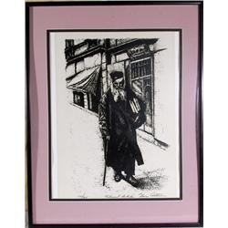 Norm Altman, Talmud Scholar, Lithograph