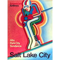 American Airlines Salt Lake City Travel Poster
