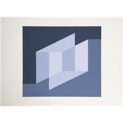 Josef Albers, Geometric Op-Art Silkscreen
