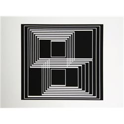 Josef Albers, OP Art Silkscreen 1972
