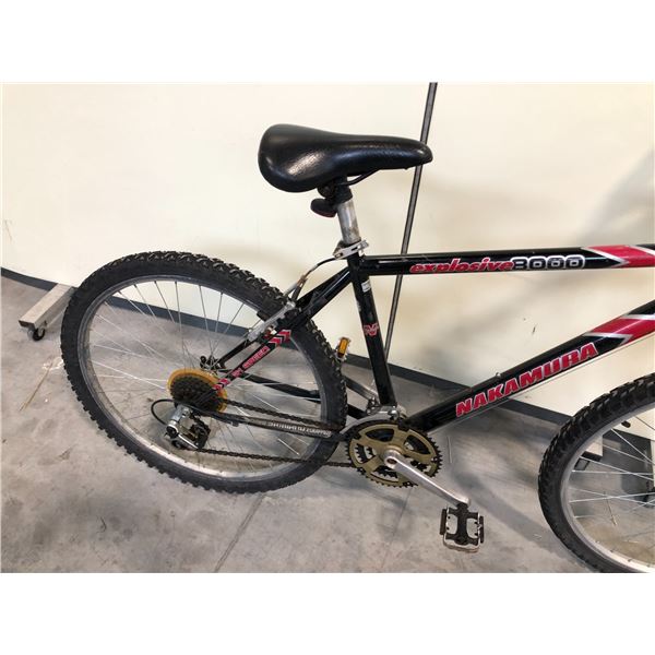 BLACK NAKAMURA EXPLOSIVE 8000 FRONT SUSPENSION 21 SPEED MOUNTAIN