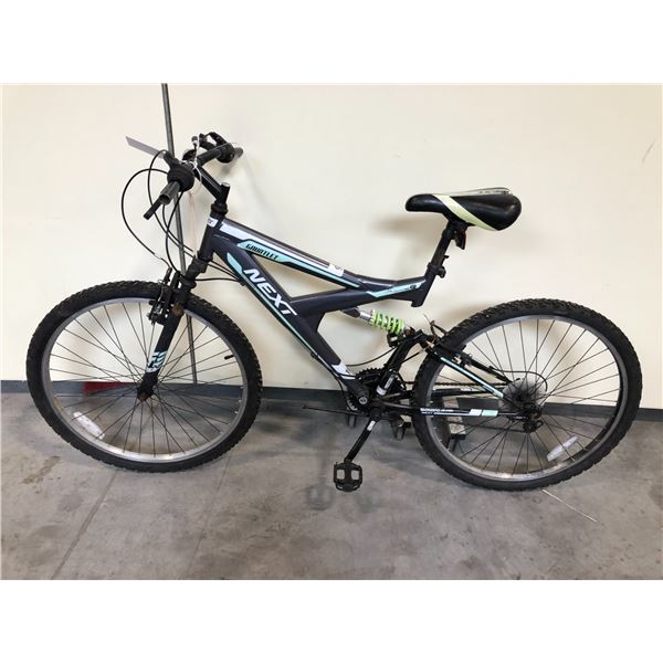 GREY NEXT GAUNTLET FULL SUSPENSION 21 SPEED MOUNTAIN BIKE