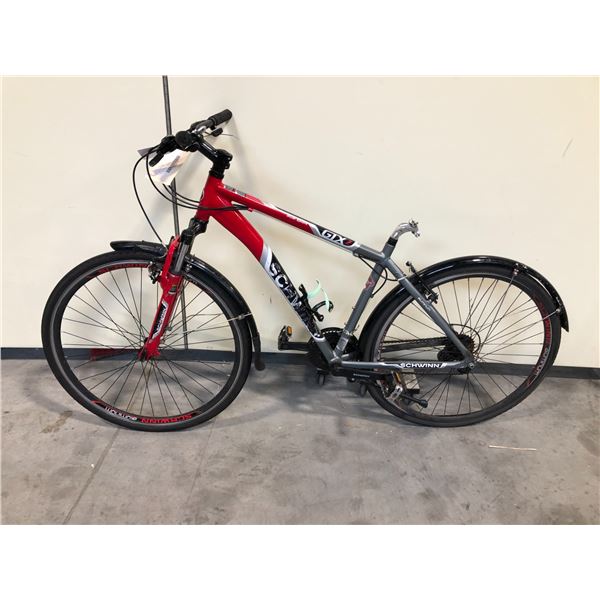 RED/GREY SCHWINN GTX2 FRONT SUSPENSION MOUNTAIN BIKE