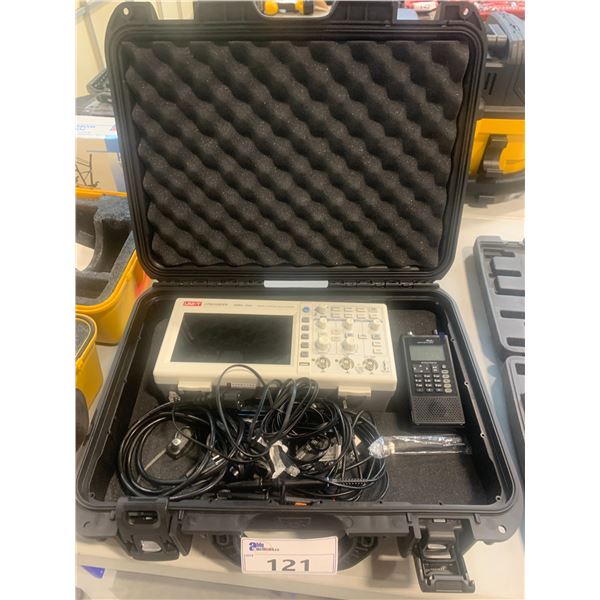 UNI-T UTD2102CEX DIGITAL STORAGE OSCILLOSCOPE, WHISTLER WS1088 EZ DIGITAL SCANNER AND