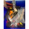 Image 2 : BIN OF ASSORTED HAND TOOLS INCLUDING BOLT CUTTER, HAMMER, GARDEN SAW AND MISCELLANEOUS ITEMS