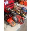 Image 2 : LOT OF MILWAUKEE CORDLESS HAND TOOLS AND ELECTRICAL ITEMS INCLUDING SAW, HAMMER DRILL, BATTERIES