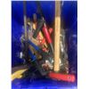 Image 2 : BIN OF MISCELLANEOUS HAND TOOLS INCLUDING 30" BOLT CUTTER, GARANT SLEDGE HAMMER AND MORE