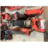 Image 3 : LOT OF ASSORTED MILWAUKEE TOOLS INCLUDING DRILLS, BATTERIES, ANGLE GRINDER, SAW