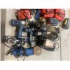 Image 2 : LOT OF ASSORTED POWER TOOLS INCLUDING ANGLE GRINDERS, HAMMER DRILLS, DRILLS, AND ASSORTED BATTERIES