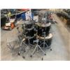 Image 1 : LARGE LOT OF SONOR DRUMS AND BOOM STANDS AND 2 SPEAKERS - MUST TAKE ALL