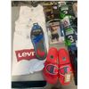 Image 2 : LOT OF MISC MENS CLOTHING, 2 GILLETTE FUSION RAZOR BLADES, 2 TOOTHBRUSHES, HENCKELS 20 PCS
