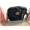 Image 2 : NAVY BLUE PRATESI ITALIAN LEATHER PURSE WITH MICHEAL KORS SEXY AMBER PERFUME, ESTEE LAUDER PLEASURES