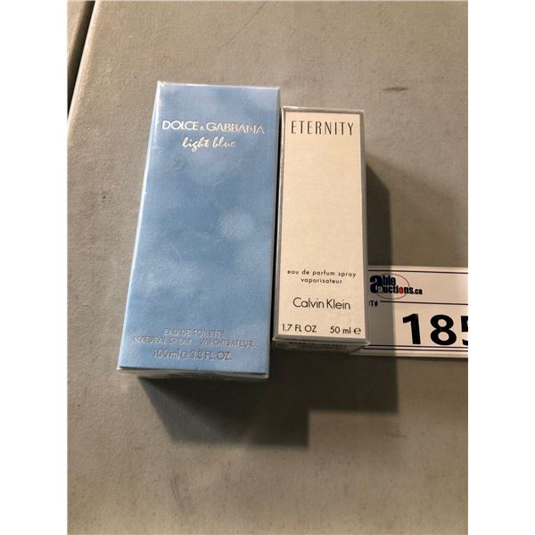 CALVIN KLEIN ETERNITY PERFUME WITH DOLCE & GABBANA LIGHT BLUE PERFUME