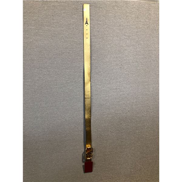 VALENTINO GOLD LEATHER BELT 41"L