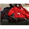 Image 1 : CALVIN KLEIN CLOTHING INCLUDING A RED WINDBREAKER SIZE SMALL, MEDIUM BLUE DOWN VEST, MEDIUM BURGUNDY