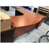 Image 2 : CHERRY 6' X 6.5 BOW FRONT EXECUTIVE DESK