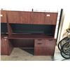 Image 2 : CHERRY 6' W COMPUTER TABLE COMES WITH HUTCH