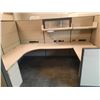 Image 2 : 3 PERSON TEKNION OFFICE WORKSTATION DISASSEMBLED WITH OVERHEAD STORAGE AND MORE