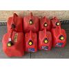 Image 1 : LOT OF 8 - RED FUEL CANS - 20/10/5 L SIZE