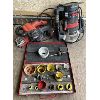 Image 1 : JOB LOT - ROUTER, BELT SANDER & HOLE SAW KIT
