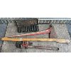 Image 1 : JOB LOT - FIREMANS AXE W/ SPARE HANDLE, PIPE WRENCH & HALF IN IMPERIAL IMPACT SOCKETS