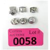 Image 1 : 6 Sterling Silver Charms - Some Pandora