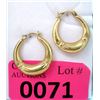 Image 1 : Estate - 10 KT Yellow Gold Hoop Earrings