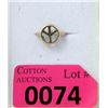 Image 1 : Estate - 10 KT Yellow Gold Peace Sign Ring