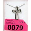 Image 1 : New Two Tone Black Diamond Cross Pendant