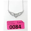 Image 1 : Sterling Silver Diamond Winged Heart Necklace