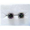 Image 1 : New 2 CT Mystic Topaz & Diamond Earrings