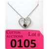 Image 1 : Multi Diamond Heart Pendant with Chain