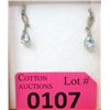 Image 1 : New 2 CT Blue Topaz & Diamond Earrings