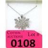 Image 1 : Sterling Silver Diamond Snowflake Pendant