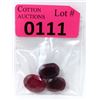 Image 1 : 3 Oval Cut Ruby Gemstones - 50 CTW