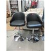 Image 1 : 2 Leather Counter Stools - Store Returns