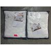 Image 1 : 2 New Twin Duvet Cover Sets - White with Ties