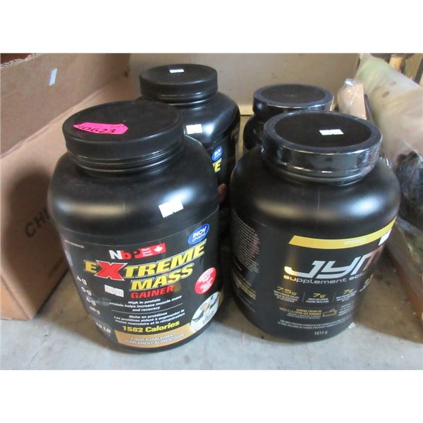 4 Jars of Assorted Protein Supplements
