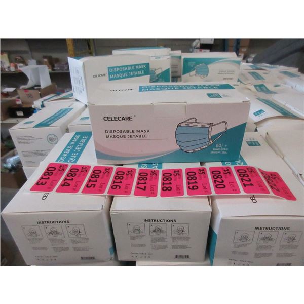 25 Boxes of 50 Disposable Face Masks