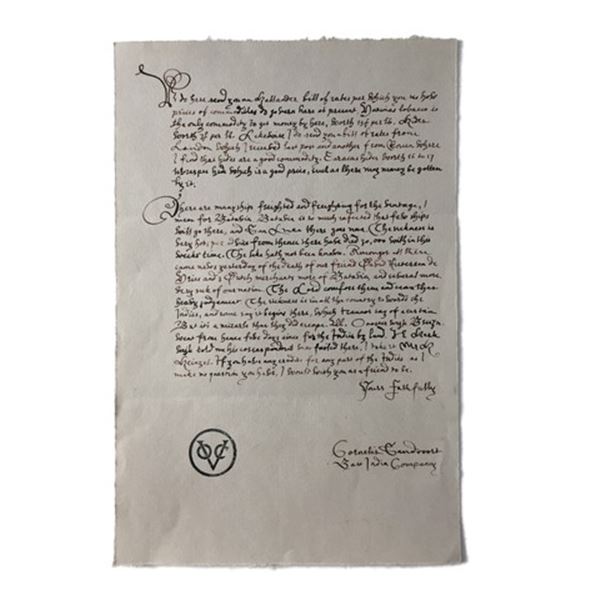 Tulip Fever Tulip Cornellis Sandvoort (Christoph Waltz) Bill of Rates Movie Props