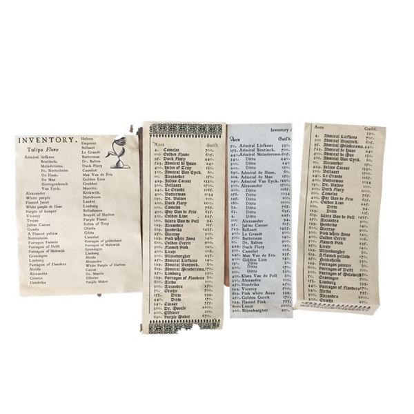 Tulip Fever Auction Price List Movie Props