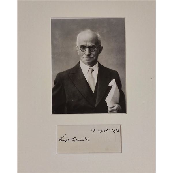 Luiei Einaudi autograph.