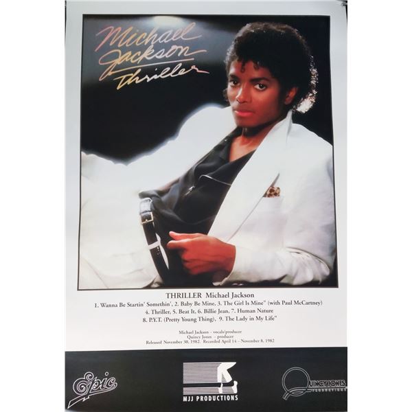 Michael Jackson Thriller album poster.