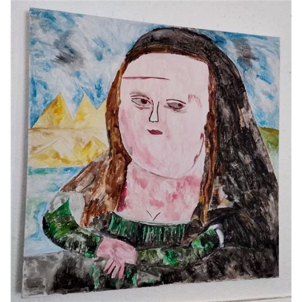 Fernando Botero - Mona Lisa painting.