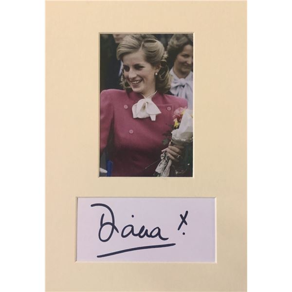 Princess Diana signature. (1961-1997).