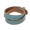 Image 3 : Hermes Blue Leather Kelly Bracelet