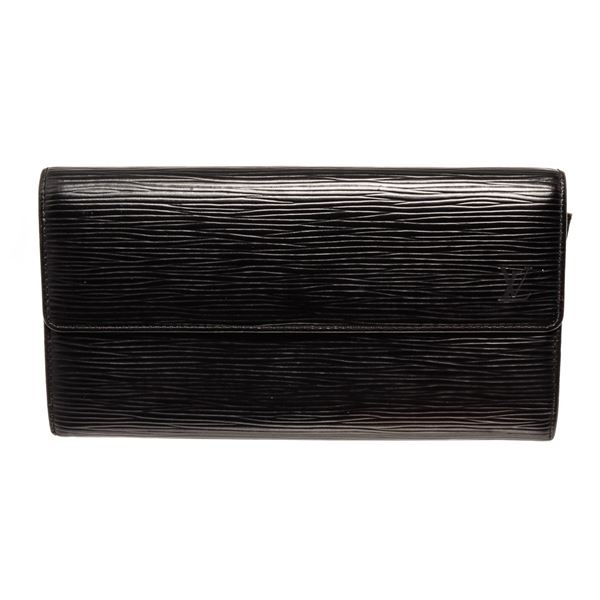 Louis Vuitton Black Epi Leather Sarah Wallet