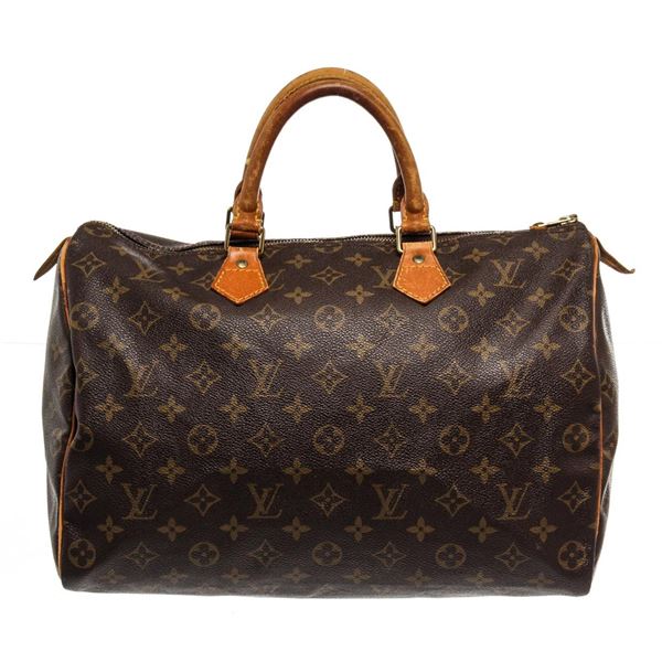 Louis Vuitton Brown Monogram Canvas Speedy 35cm Satchel Bag